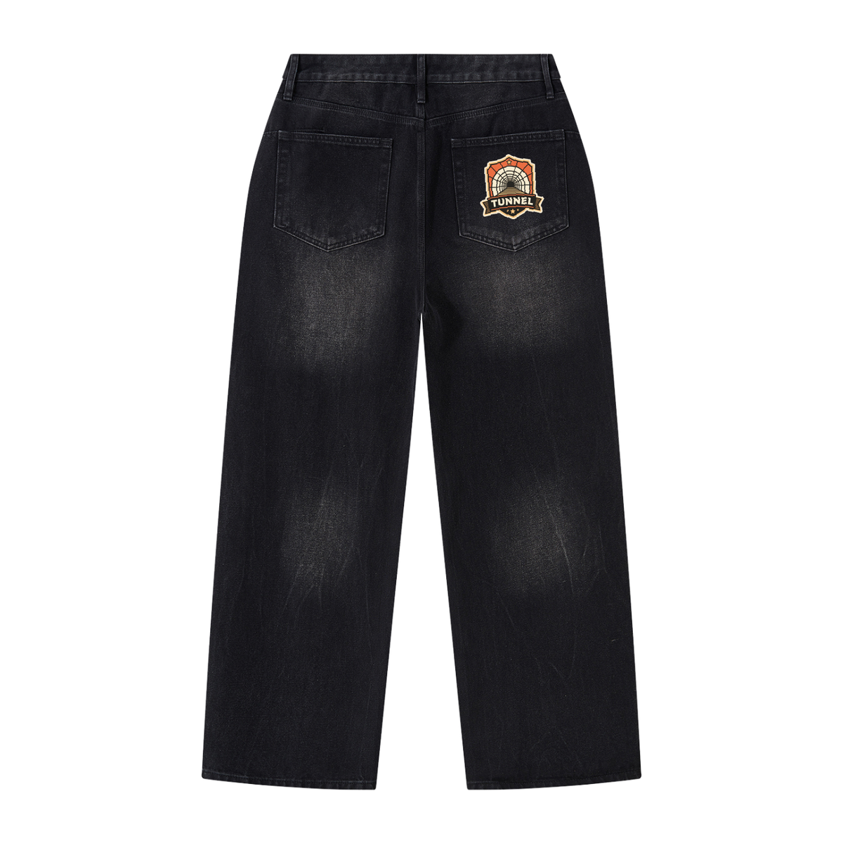 Men's Vintage Wash Wide Leg Jeans