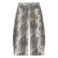 Men's Snake Print Barrel Leg Pants