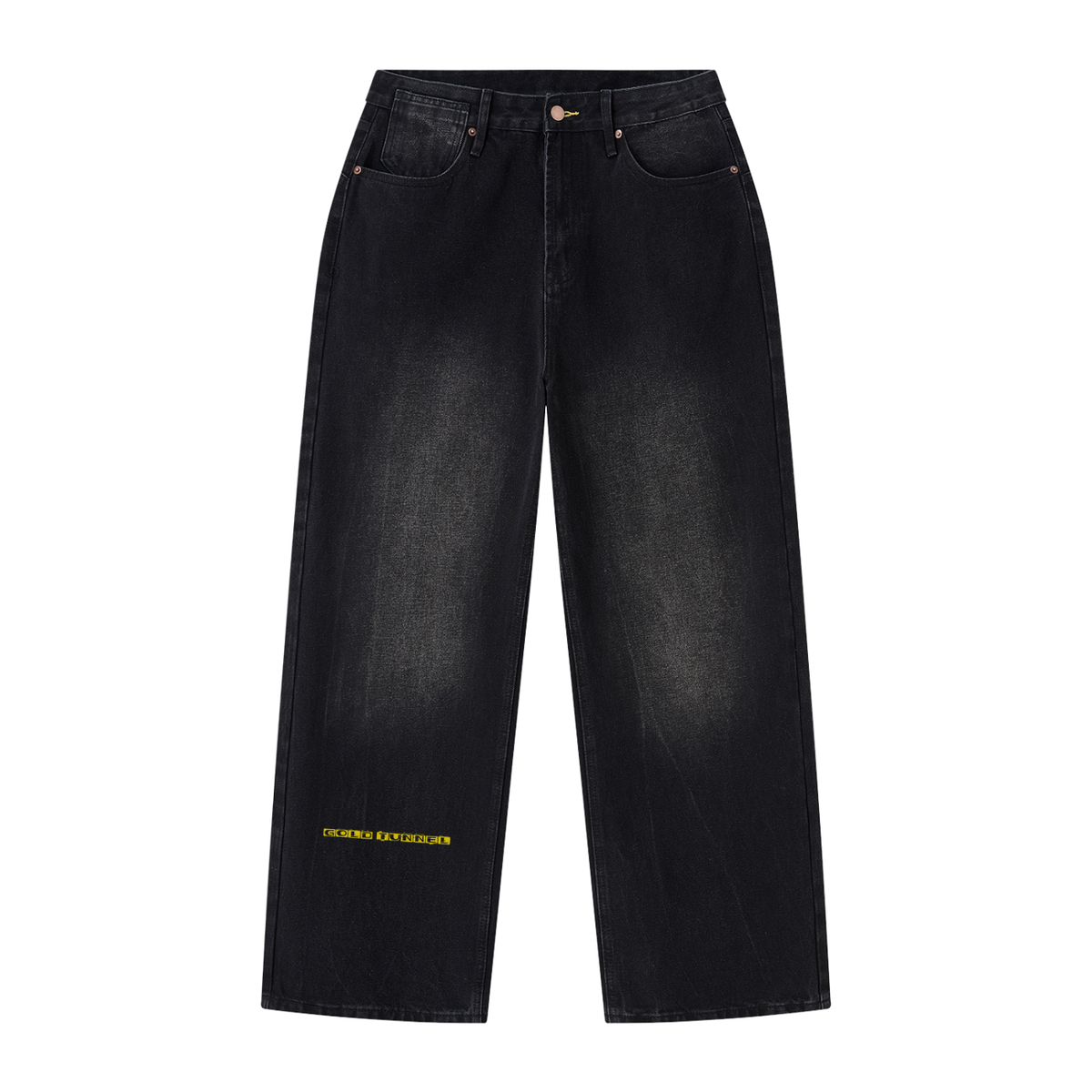 Men's Vintage Wash Wide Leg Jeans